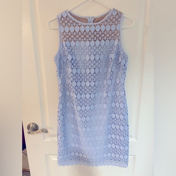 Lauren periwinkle dress with lace detail - Picture 2 of 4